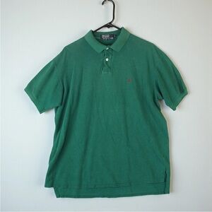 Vtg 90's Polo Ralph Lauren Men Polo Shirt Green Made In USA Sz L Cotton